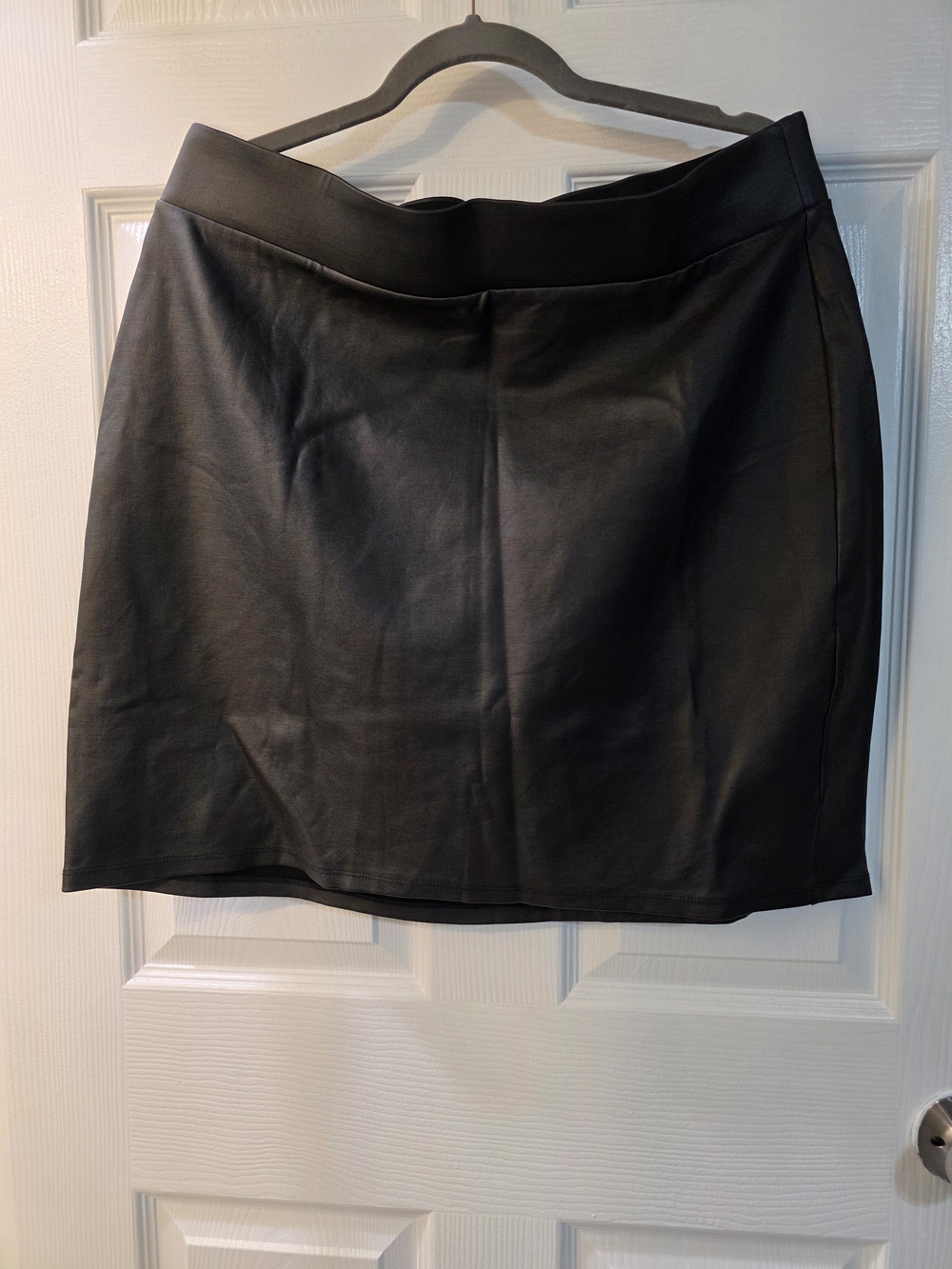 torrid Black Faux Leather A-Line Mini Skirt